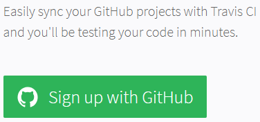Travis CI ja GitHub Sign up